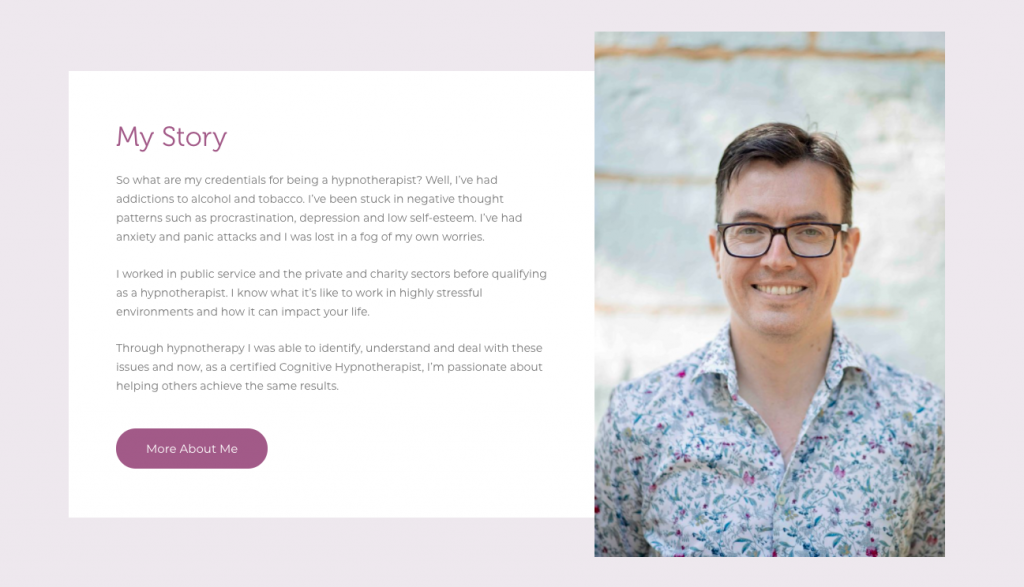 anthony hanley cognitive hypnotherapy and coaching website and branding by rikki webster ltd